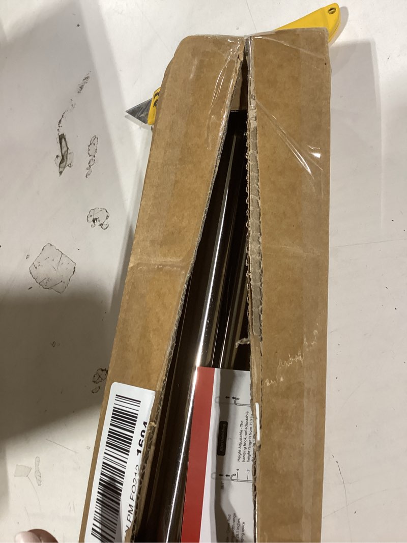 Condition photo showing Good Condition for hanging closet rod, adjustable height & width closet rods for hanging clothes-closet extender hanging rod space-maximizing design suitable for hanging and drying clothes, silver