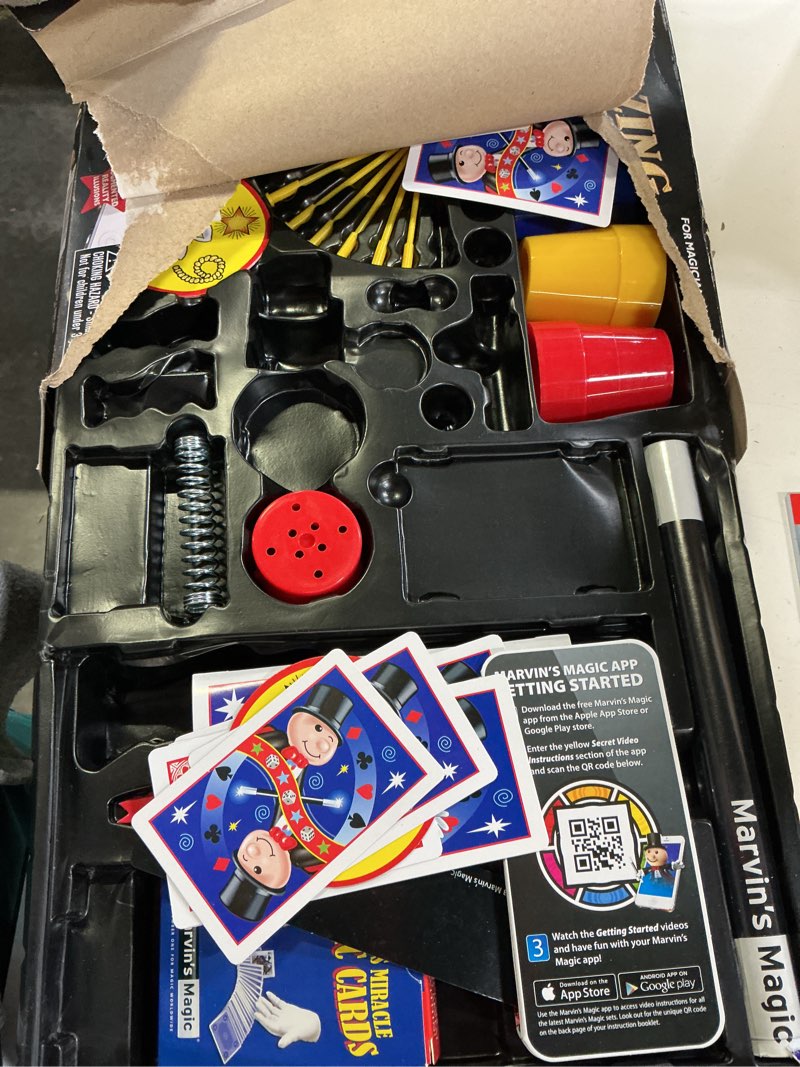 Condition photo showing Good Condition for marvin's magic - kids magic set - box of tricks, amazing tricks for kids - made easy range - includes wand, card tricks, much more - suitable for ages 6 and up - 225 illusions 225 tricks - ages 6+