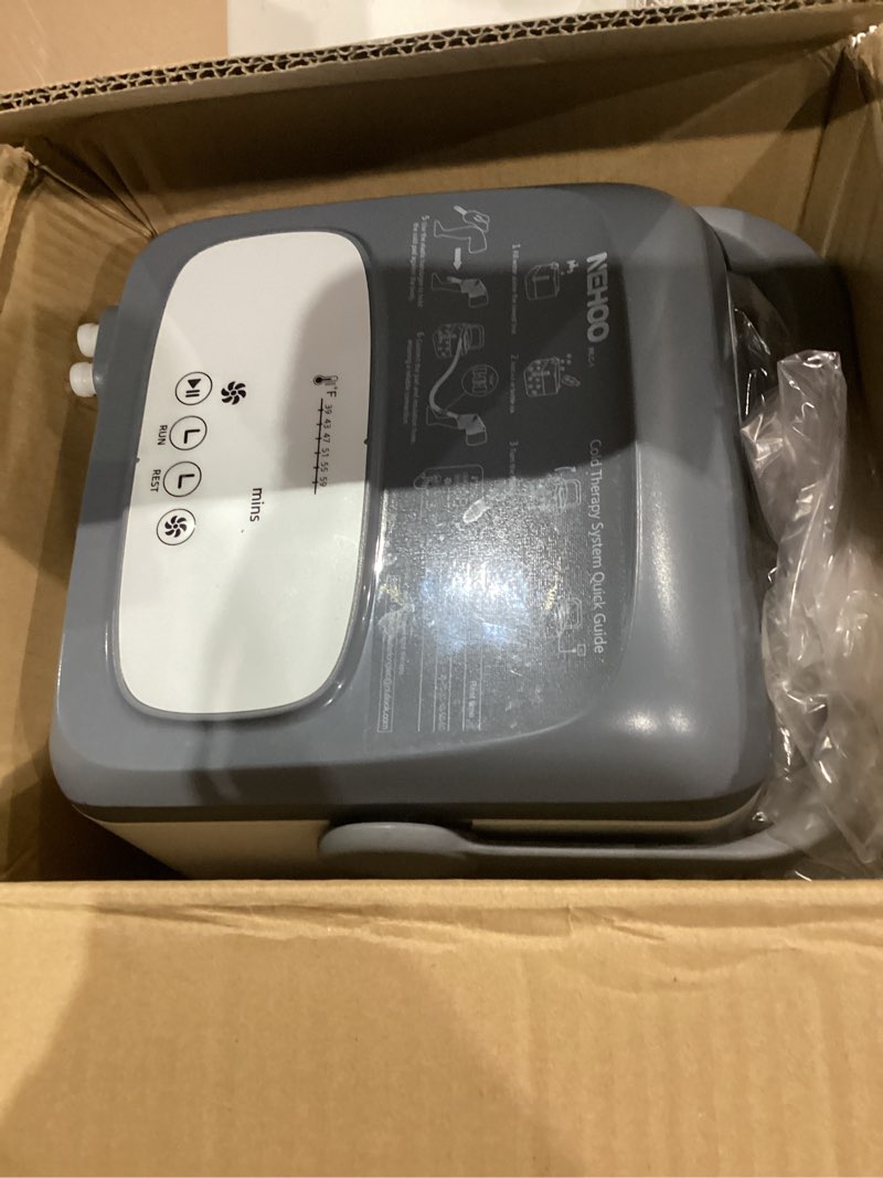 Condition photo showing As Is for Cold Therapy System, Programable Ice Therapy Machine, Post-Surgery Continuous Cryotherapy Cold Pack, Universal Pad for Knee, Ankle, Cervical, Back and Leg