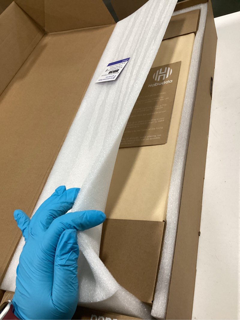 Condition photo showing New/Like New for Habudda Floating Shelves, Wooden Wall Shelf for Rustic Decor, Hanging Display Shelving for Bedroom Bathroom Kitchen Living Room, Natural Wood, Invisible Bracket, 23.6"×6.7"×1.6", 2-Pack Burlywood 23.6"×6.7"×1.6"