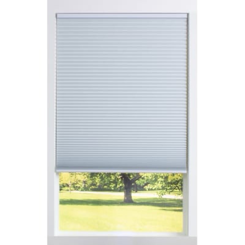 allen + roth 35-in x 64-in white blackout cordless cellular shade