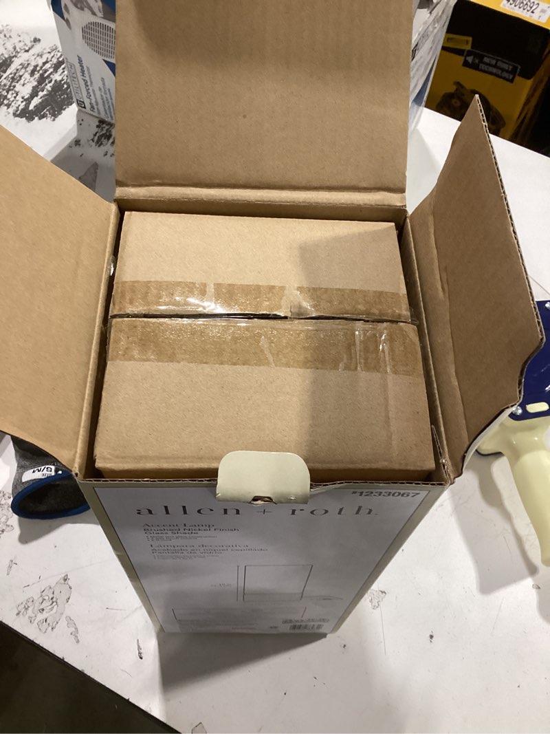 NEW Allen & Roth 10" Brushed Nickel Touch Accent Lamp Model 1233067 