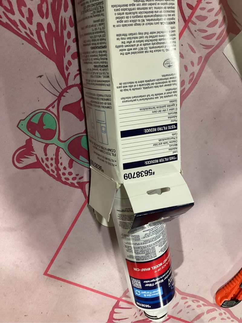 Condition photo showing As Is for project source push-in refrigerator water filter fits samsung filter haf-cin