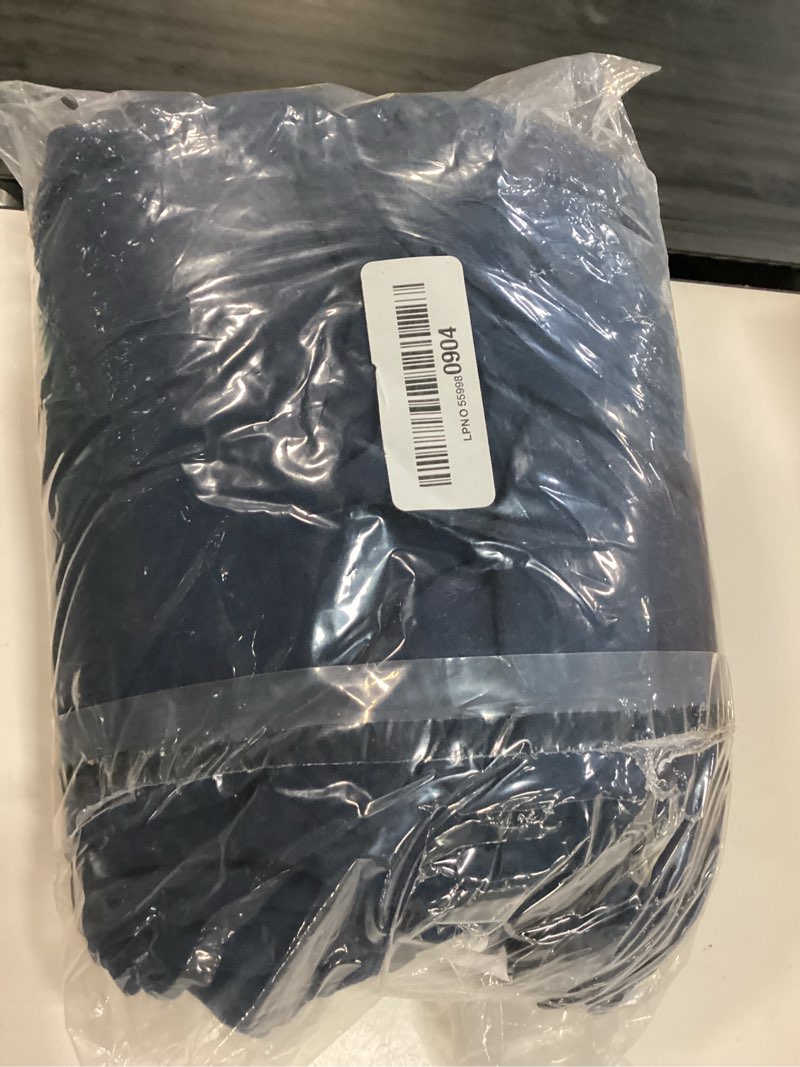 Condition photo showing New/Like New for emme cotton throw blanket for couch soft muslin blankets 50"x60" lightweight breathable blanket all season gauze, navy
