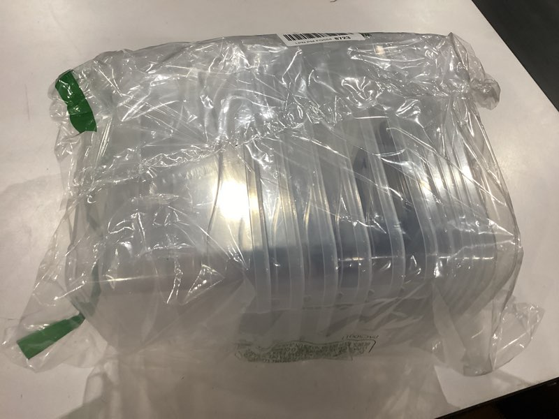 Condition photo showing Good Condition for Plastic Storage Bins with Lids 6 Packs, 7 Quart Storage Organizer Bins with Buckle-Up Latches and Handle, Stackable Storage Containers for Home Pantry Office Classroom Organization, Clear Black