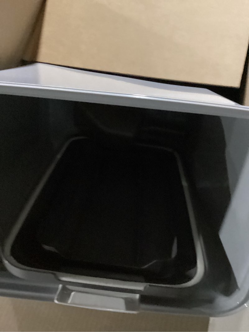 Condition photo showing New/Like New for similar to dog poop trash can for outside & indoor, 5l/1.3gal small pet waste bin with odor control carbon filter lid, 2-way open (step & press top), dog waste container with bag holder, grey