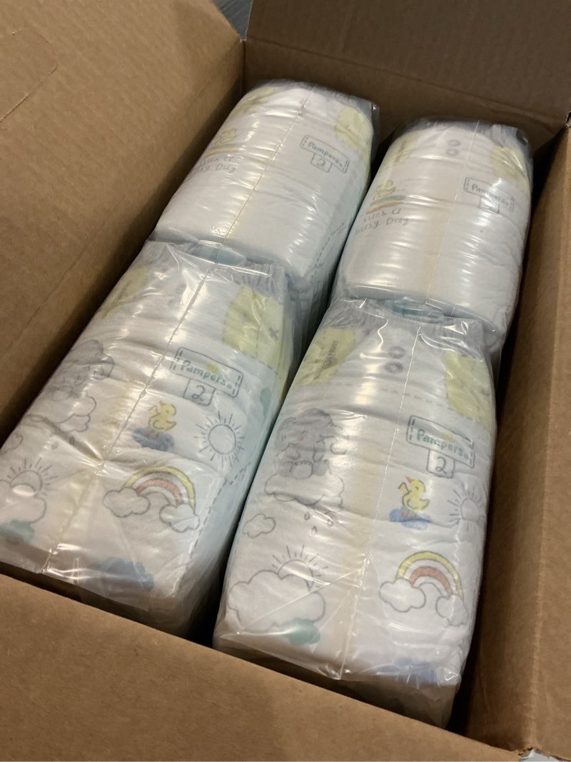 Condition photo showing New/Like New for Pampers Swaddlers Diapers, Size 2 (10-22 lbs), 148 Count, Absorbent, Keeps Baby Dry and Comfortable, Skin Safe Disposable Baby Diaper Size 2 148