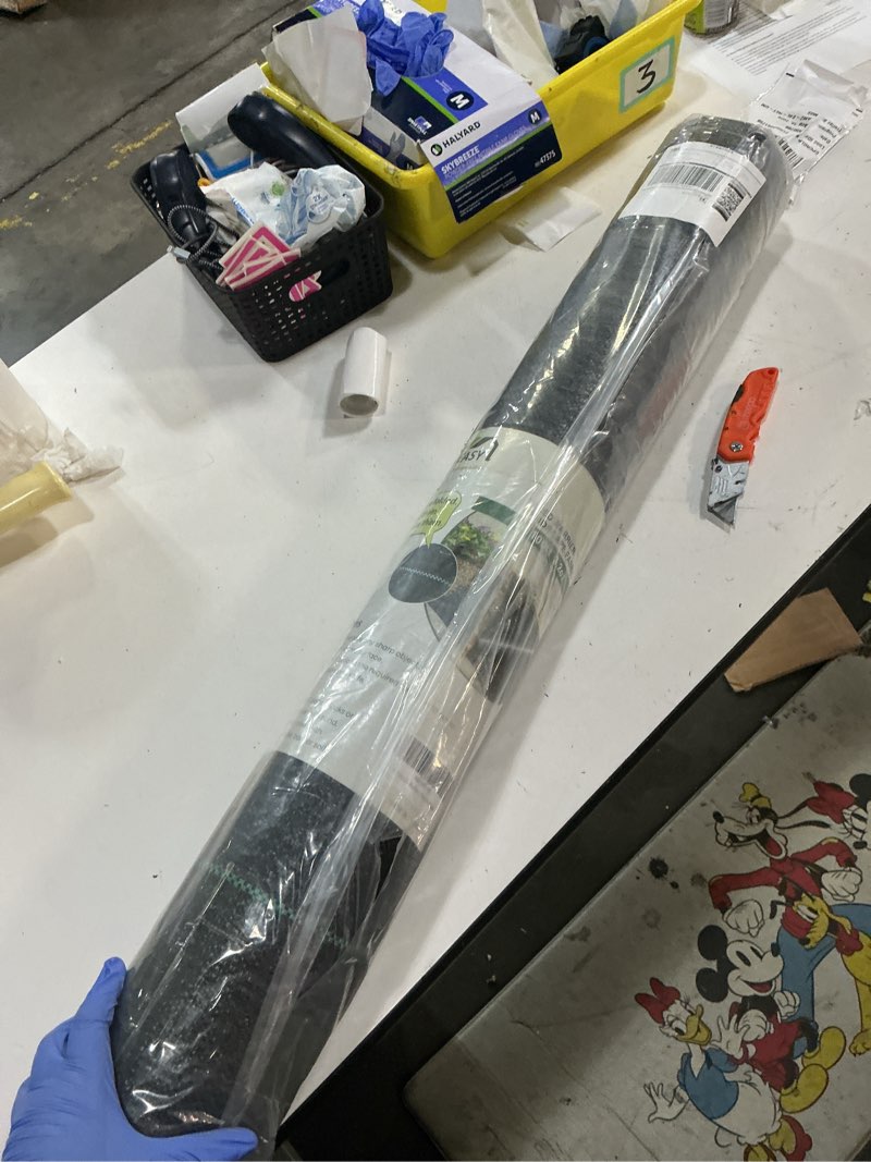 Condition photo showing New/Like New for extraeasy 6ft x 100ft garden weed barrier landscape fabric,weed block fabric heavy duty 3.2oz,woven mulch for landscaping ground cover weed control fabric, black garden bed liner