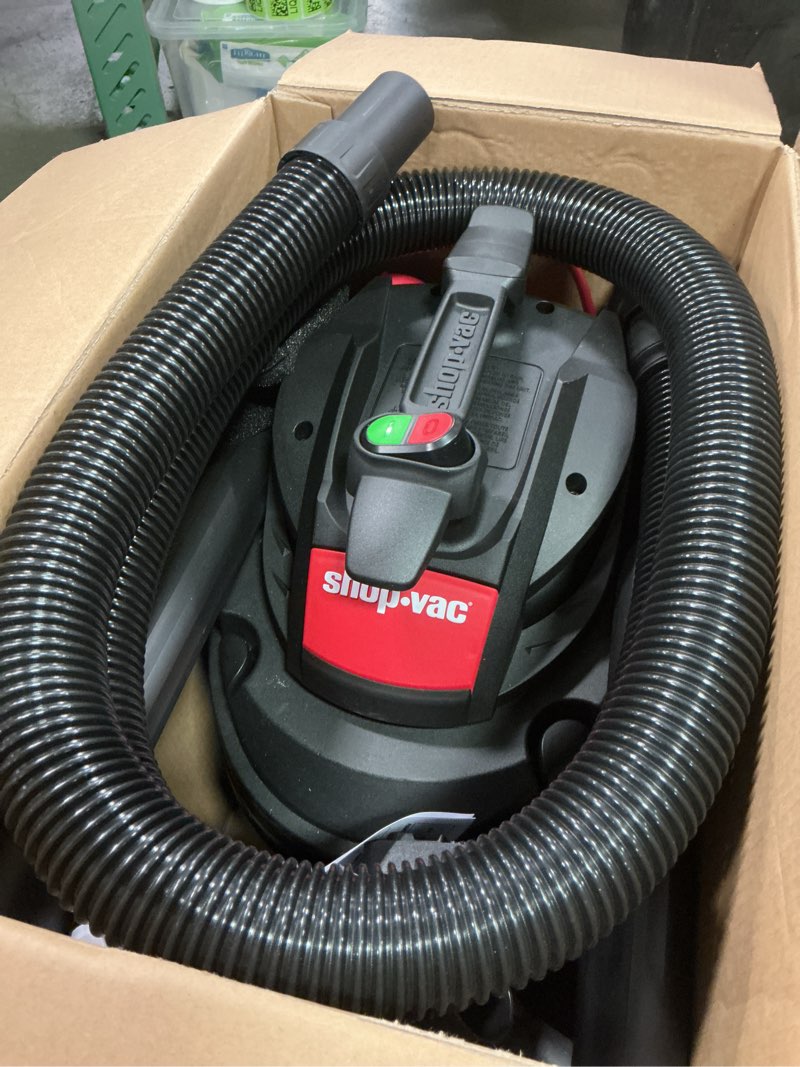 Condition photo showing As Is for Shop-Vac 4-Gallon 6 HP Corded Wet/Dry Shop Vacuum with Accessories Included | SV5430124