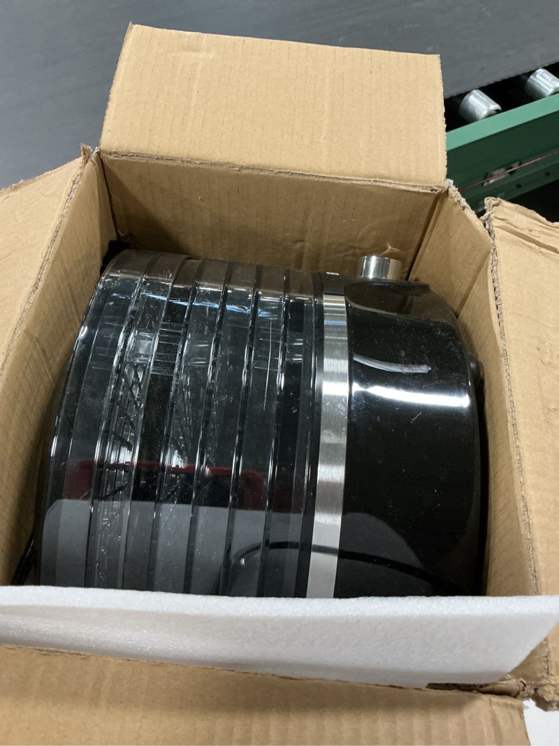 Condition photo showing As Is for Elite Gourmet EFD319 Food Dehydrator, 5 BPA-Free 11.4" Trays Adjustable Temperature Controls, Jerky, Herbs, Fruit, Veggies, Dried Snacks, Black