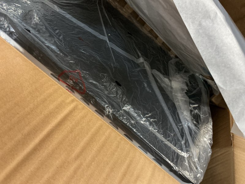 Condition photo showing As Is for hamilton beach 0.9 cu ft countertop microwave oven, 900 watts, black stainless steel, new
