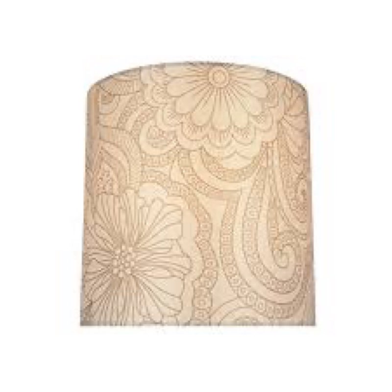 Aspen Creative 58402, Drum Uno Lamp Shade, Cream Floral Pattern, 10" Top x 10" Bottom x 10" Height, 