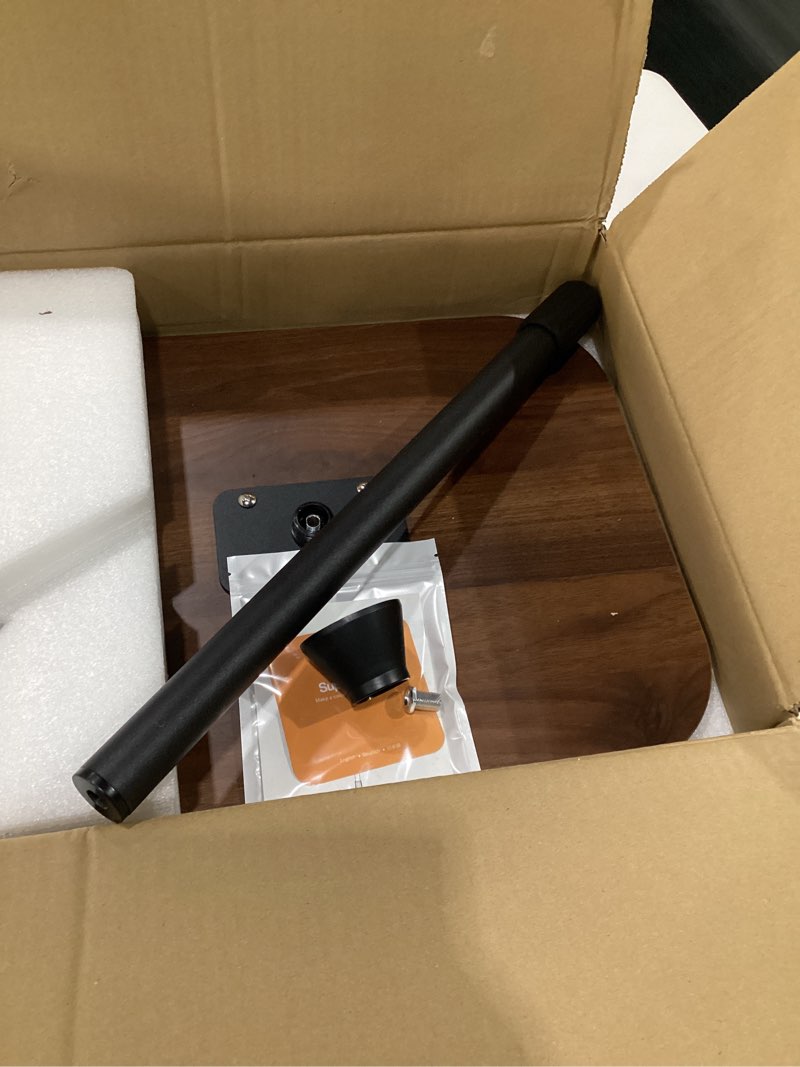 Condition photo showing Good Condition for Adjustable Laptop Floor Stand & Portable Standing Desk - Height Adjustable Mobile Table up to 37.8", Bedside Laptop Table, Sofa Desk with Sturdy Metal Base & Wooden Top
