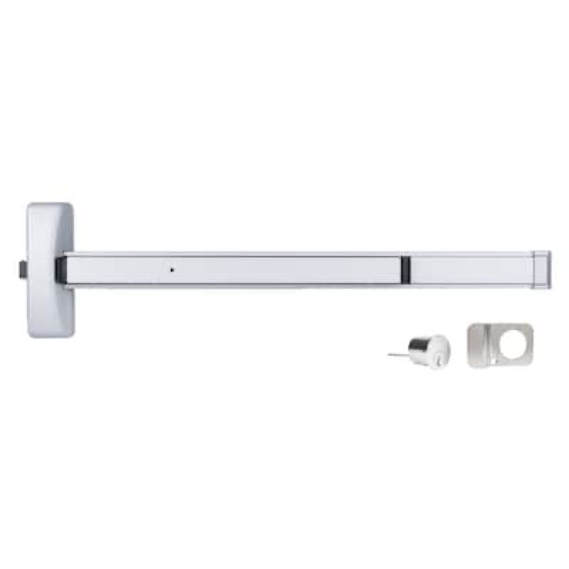 brinks commercial industrial duty 32-in aluminum universal reversible rim exit device