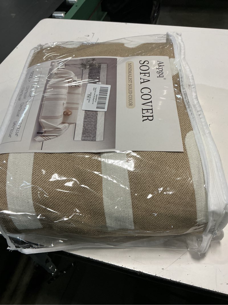 Condition photo showing Good Condition for boho non slip covers sofa covers for 3 cushion chenille dog pet couch protector washable anti-slip sectional couch cover tassels l shaped sofa cover (sixu-beige, 91"*134") sixu-beige 91"*134"