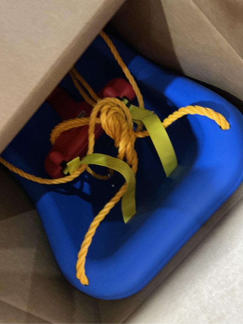 Condition photo showing New/Like New for little tikes 2-in-1 snug  n secure blue swing for baby and toddlers  ages 9 months - 4 years