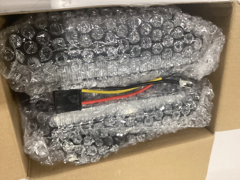 Condition photo showing New/Like New for h6054 led headlights, compatible with chevy express cargo van 1500 2500 3500 truck nissan pickup hardbody 240sx d21 nx ford e250 e350 black pair 5x7 7x6 inch led headlights hi/lo sealed beam pair black 7x6