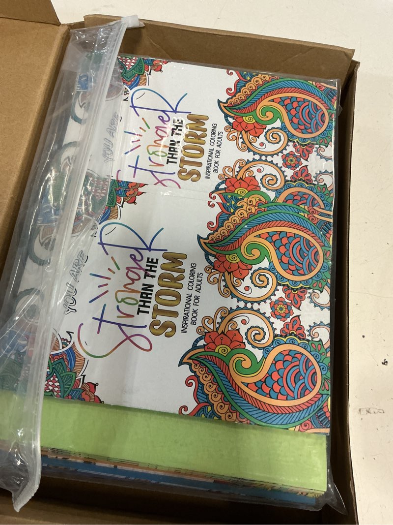 Condition photo showing New/Like New for sinload 72 pcs motivation coloring book bulk for adult, diy coloring book for drawing with flower motivational words for stress relief party favors goodie bag filler 72 motivate