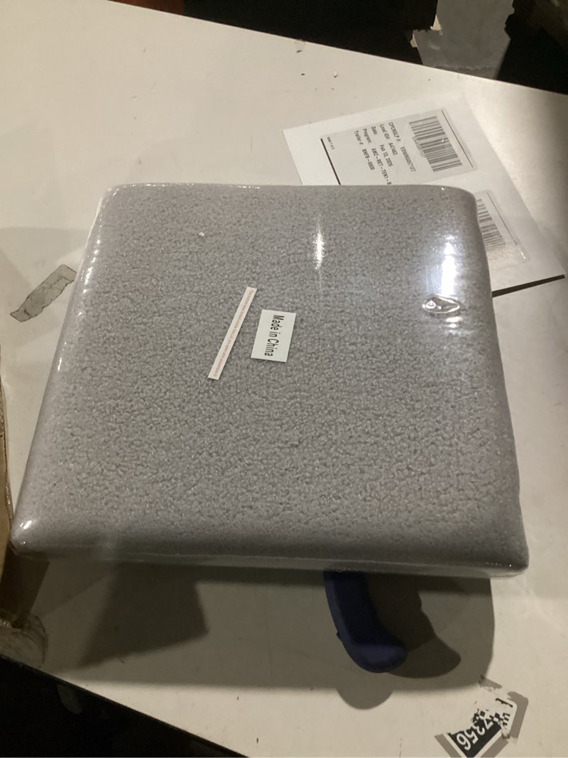 Condition photo showing New/Like New for 15 Inches Small Storage Ottoman - Square Ottoman with Sherpa Top,Storage Bench for Bedroom 15" D x 15" W x 15" H-Grey 15"D x 15"W x 15"H Grey