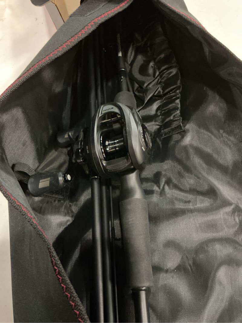 Condition photo showing As Is for abu garcia max sx low profile baitcast reel and fishing rod combo max sx (new model 7' - medium heavy - 4 - left