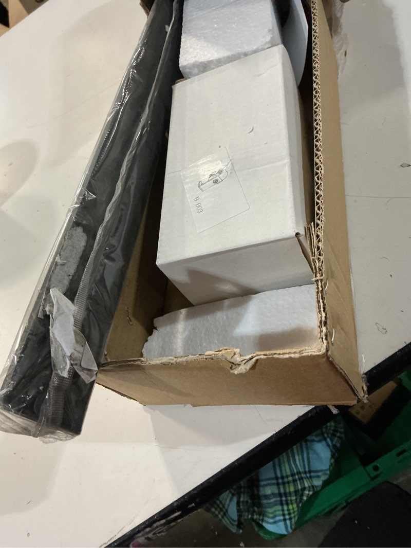 Condition photo showing New/Like New for 34" bifold sliding barn door hardware track kit,side mounted black j shape roller,smoothly and quietly,assembly easy,fit double 15" bi-folding doors (door not included) 34'' for 2 doors (hardware only) black-j shape