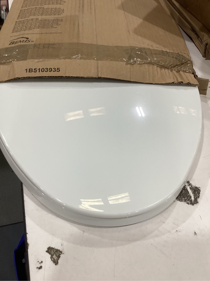 Condition photo showing As Is for bemis 170 000 toilet seat, elongated, plastic, white