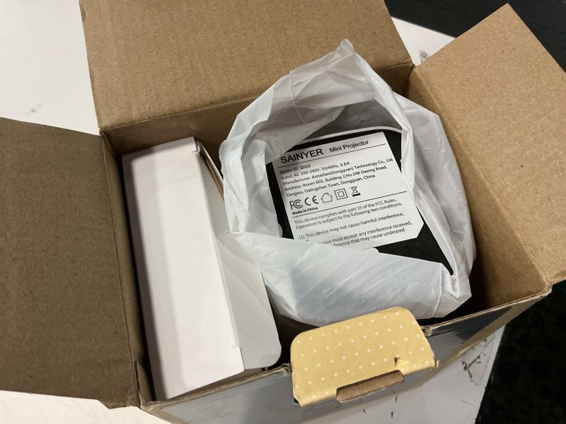 Condition photo showing Good Condition for Mini Projector, Portable Projector 4K & Full HD 1080P Support, 270° Rotation Outdoor Projector, Movie Projector Compatible with Smartphone, TV Stick, Laptop, PS4, HDMI, USB (No WiFi or Bluetooth) Ivory