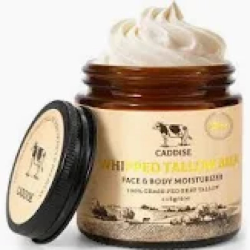 LINKTION Beef Tallow Honey Balm for Skin:100% Grass-Fed Beef Tallow Moisturizer For Face and Body Vi