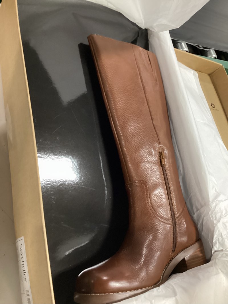 Condition photo showing New/Like New for seychelles sand in my boots 7.5 tan-cognac-brown