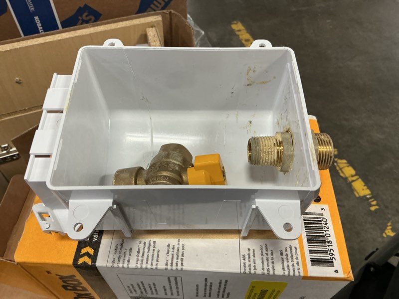 Condition photo showing As Is for pro-flex quarter turn ball valve mip gas outlet box