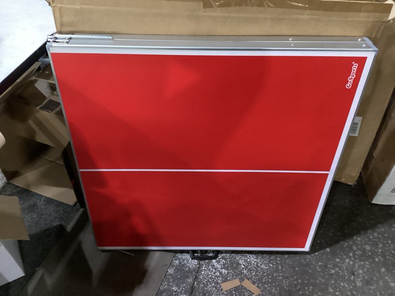 Condition photo showing Good Condition for gosports mid-size table tennis game set - red or blue - indoor/outdoor portable table tennis game with net, 2 table tennis paddles and 4 balls red table