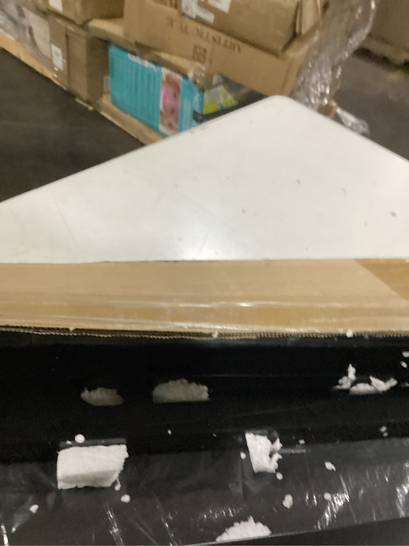 Condition photo showing Good Condition for 102.4" behind couch table with 2 fast charging stations, 7.1" narrow skinny sofa table with 4 power outlets, 4 usb-a, 2 usb-c for console entryway, black black 102.4"l x 7.1"w x 32.3"h