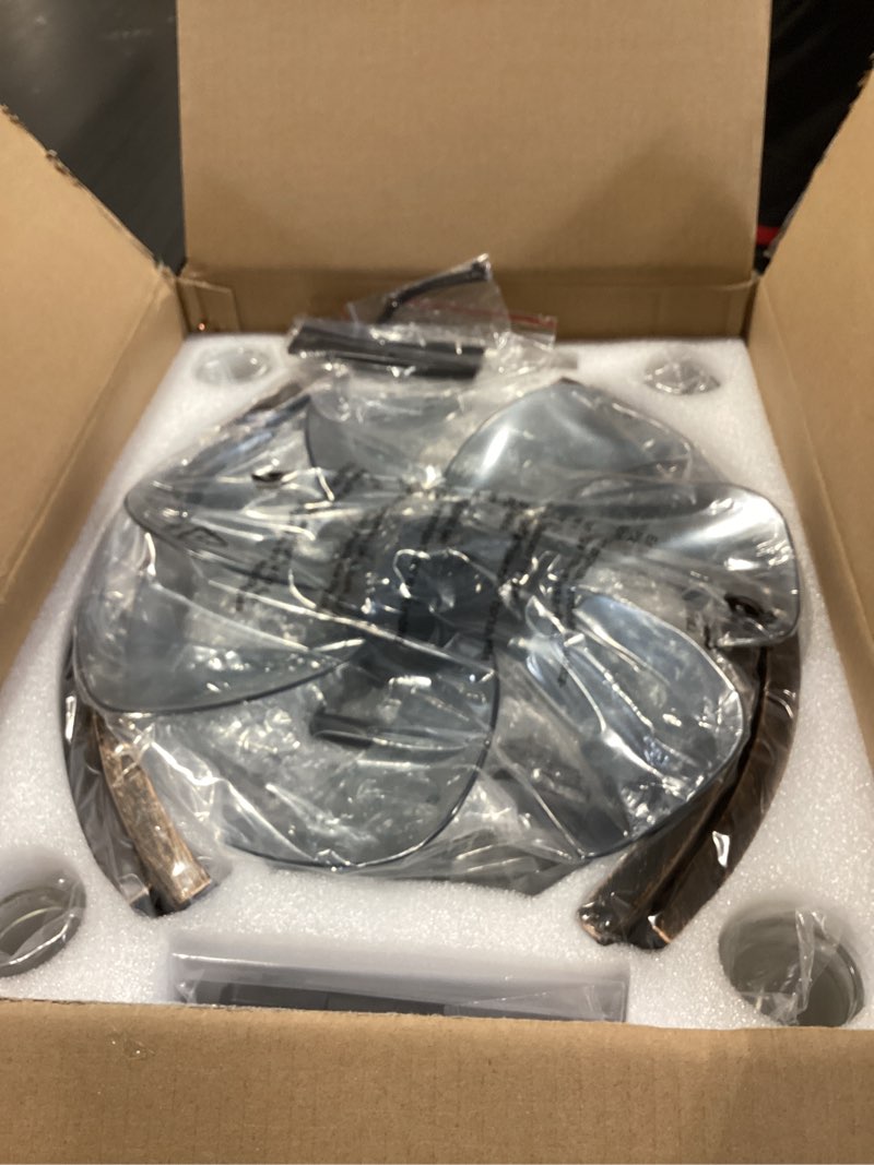 Condition photo showing Good Condition for similar to lediary 22 inch black caged ceiling fan with light, bladeless industrial ceiling fan with remote, farmhouse fan lights ceiling fixtures for kitchen, bedroom, outdoor?6 speed, timing?-black black 22 inch