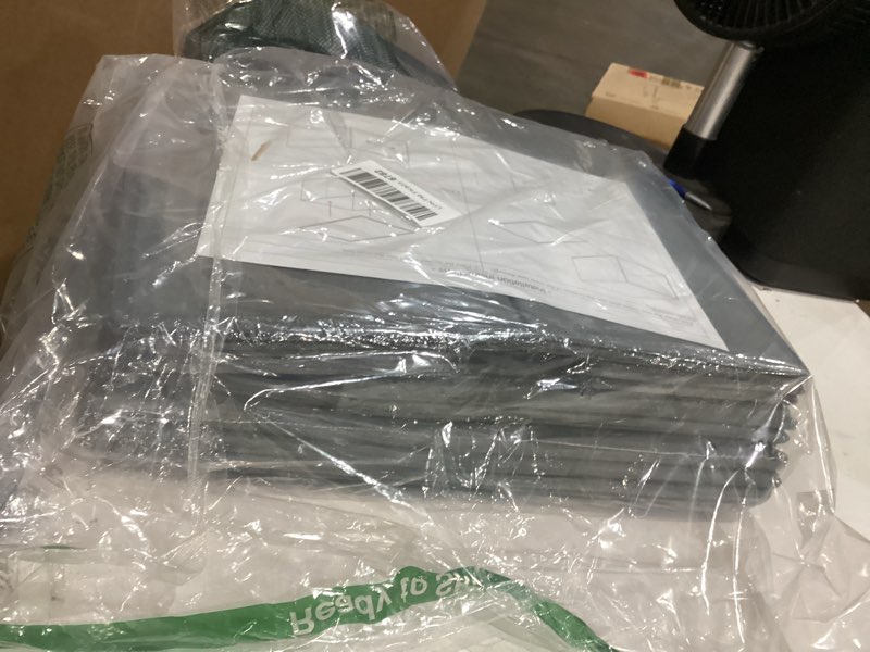 Condition photo showing Good Condition for DIMJ Closet Organizers and Storage- Fabric Stackable Storage Drawers Shelf Organizer for Clothes, Underwear, Sweaters, Collapsible Storage Bins for Wardrobe, Bedroom, Shelves Gray 3 Pack