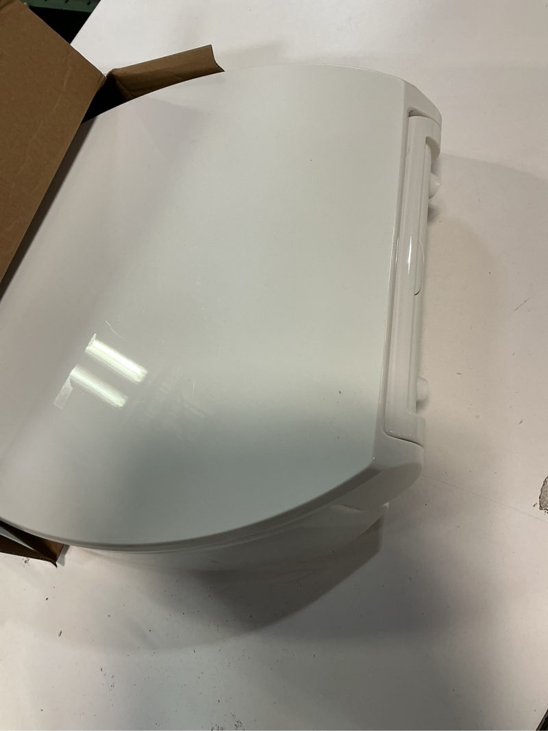 Condition photo showing Good Condition for KOHLER 25875-0 Hyten 3" Height, Elevated Soft Close Elongated Toilet Seat, Contoured Seat with Grip-Tight Bumpers, Quick-Attach Hardware, No Slam Toilet Seat, White White Elongated