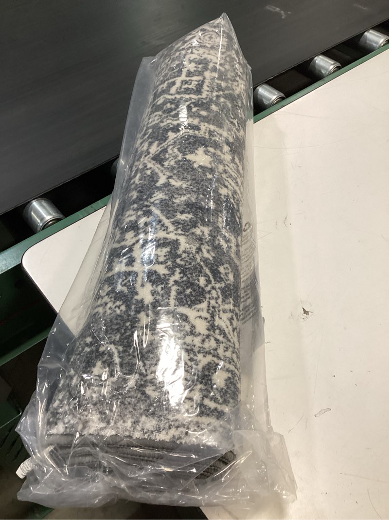 Condition photo showing Good Condition for (Similar )2x6ft Abstract Carpet Runners for Hallway: Non Slip Machine Washable Area Rug for Kitchen Bedroom Entryway - Stain Resistant Floor Mat Low-Pile Soft Throw Carpet for Boho Home Decor?Blue 2X6? 6' x 2' (Runner) Blue