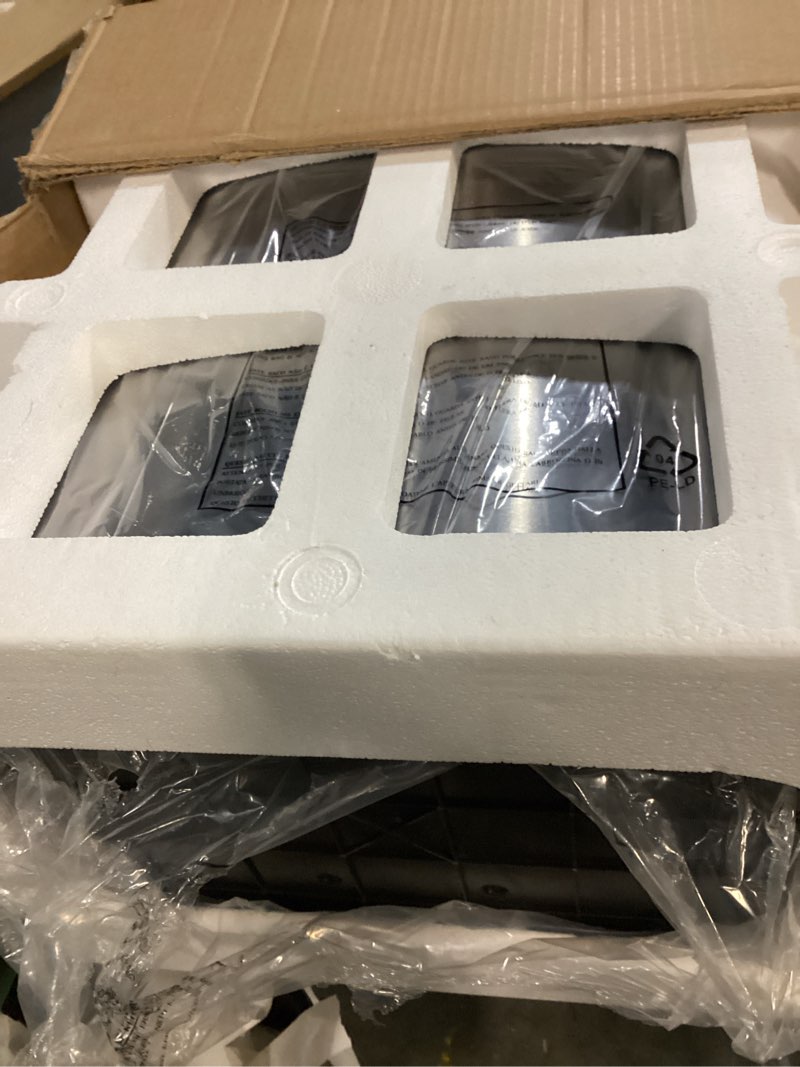 Condition photo showing As Is for iTouchless 91 Liter / 24 Gallon Sensor 2.0 Kitchen Trash Can with Lid, Commercial Grade Automatic Stainless Steel Touchless Recycle Bin, AbsorbX Odor Filter, for Home, Office, Restaurant, Lobby, Store