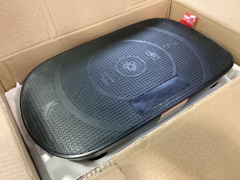 Condition photo showing New/Like New for MERACH Vibration Plate Exercise Machine, Curved Vibration Plate for Lymphatic Drainage Weight Loss, Vibrating Plate with Real-Time Calorie Tracking on LED Display, Workout Equipment for Home Women Men Black