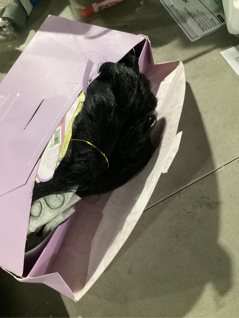 Condition photo showing Good Condition for Sensationnel Glamora Lace Front Wig - Glam Unit 5 Glueless Side Part Ready to Wear Synthetic Preplucked Hairline (1 JETBLACK)