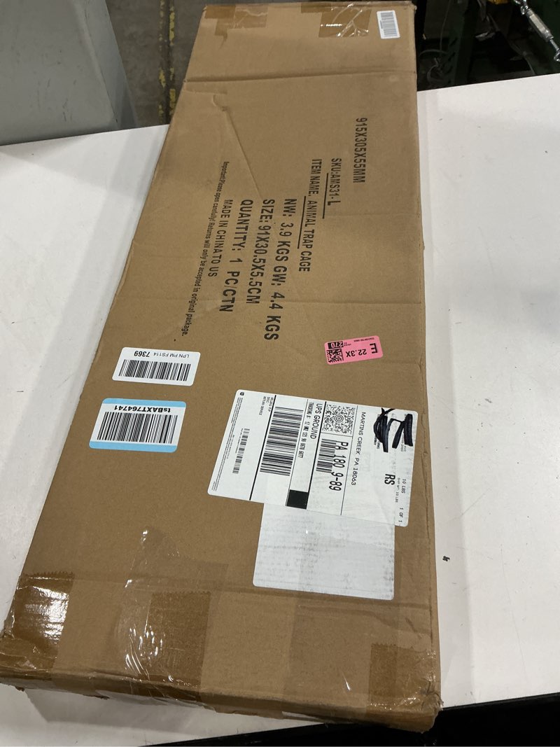 Condition photo showing New/Like New for ant march live animal cage trap 32''x11.5"x13" steel humane release rodent cage with gloves for rabb