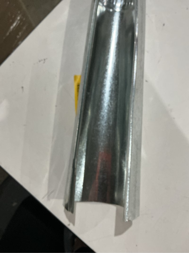 Condition photo showing As Is for imperial 3-in x 24-in 30 gauge galvanized steel round duct pipe