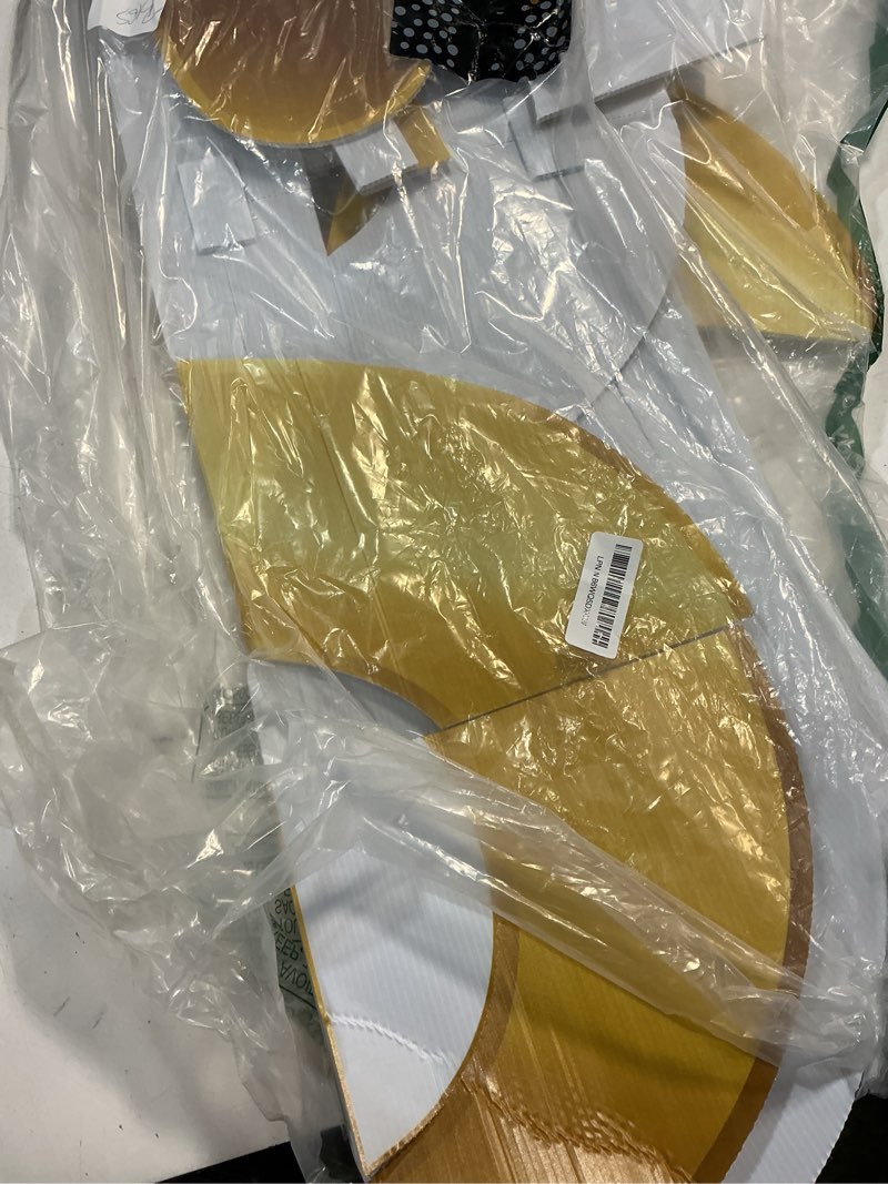 Condition photo showing As Is for geelin 2 pcs 3.3 ft dollar sign party decor us money foil silhouette sign cardboard cutout stand up money us dollar birthday bachelorette stand-up cutout for casino night theme party supplies 3.3 x 1.7 ft money sign 2