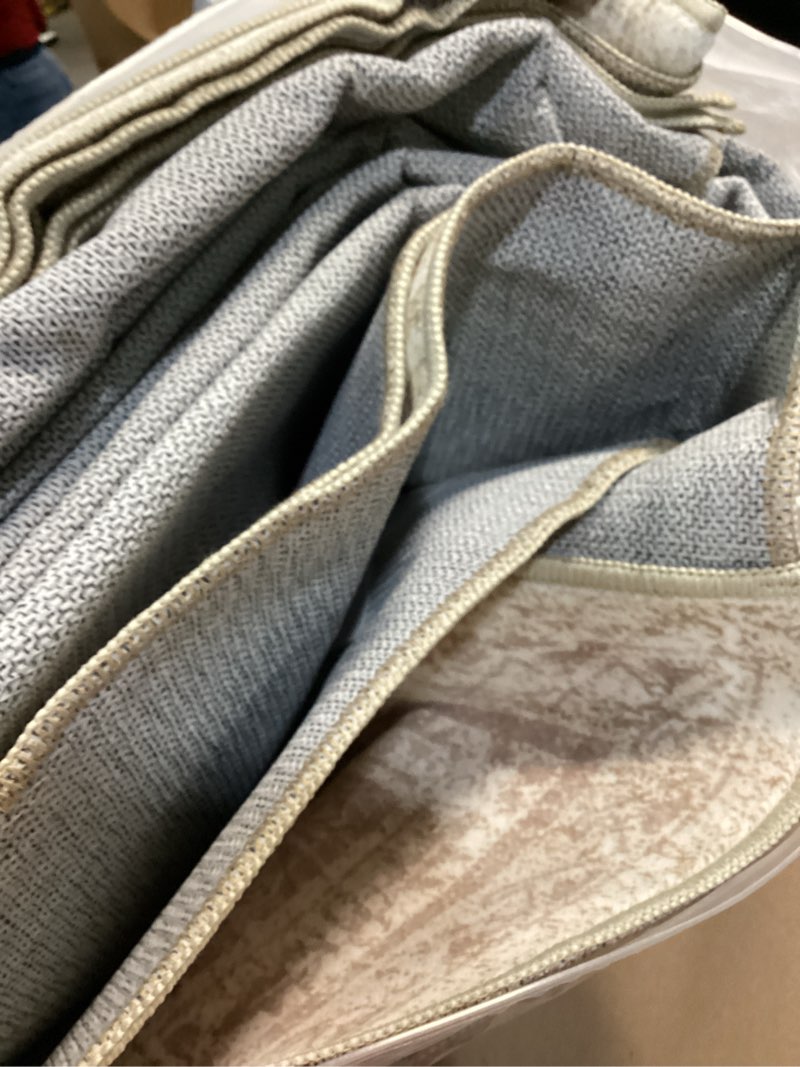 Condition photo showing Good Condition for soalmost washable area rug 8x10, large soft rugs for living room vintage beige carpet 8x10 area rugs for bedroom dining room non-slip stain resistant under table rug beige 8' x 10' (rectangular)
