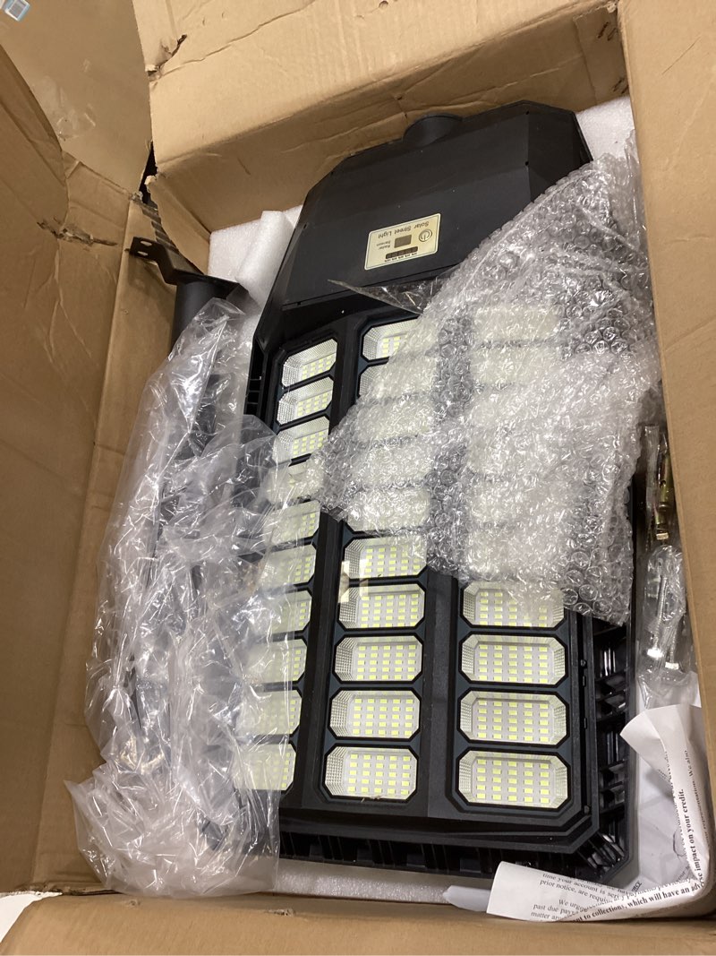Condition photo showing As Is for Deepn Solar Street Light, Commercial Grade Solar Lights Outdoor IP67 Waterproof, 8700W LED Flood Security Lights Motion Sensor & Dusk to Dawn Outdoor Lighting for Parking Lots, Streets & Yard, 1 Pack