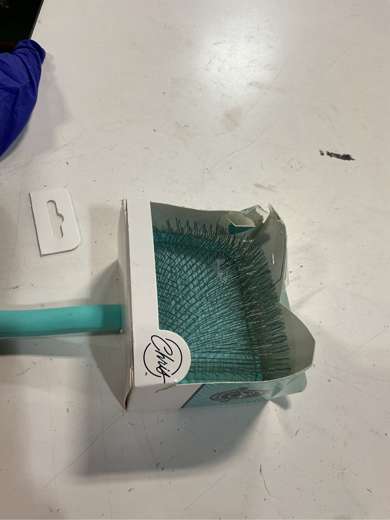 Condition photo showing Good Condition for chris christensen big g dog slicker brush for dogs (goldendoodles, labradoodles, poodles), groom like a professional, fluff detangle style, saves time energy, teal, large large teal