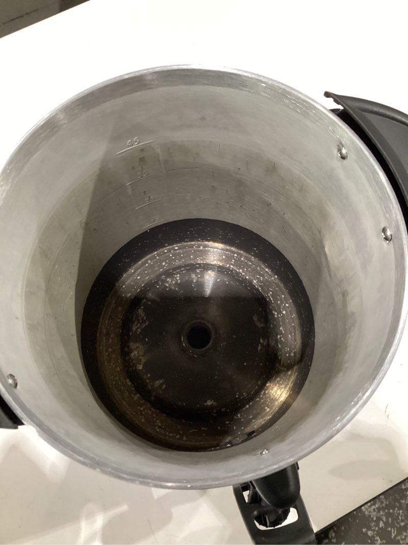 Condition photo showing As Is for Hamilton Beach 45 Cup Coffee Urn and Hot Beverage Dispenser, Silver (40519), USED, NOT TESTED