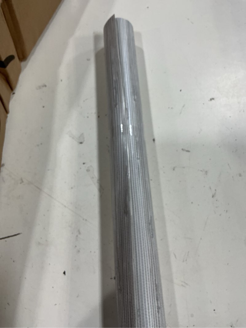 Condition photo showing As Is for nuwallpaper nus3340 tibetan faux grasscloth silver peel & stick wallpaper, metallic
