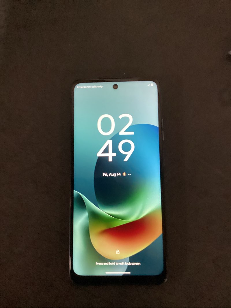Condition photo showing As Is for working verified passcode locked motorola moto g play - 2026 | unlocked | made for us 4/64gb | 32mp camera | pantone tapestry moto g play pantone tapestry 64gb