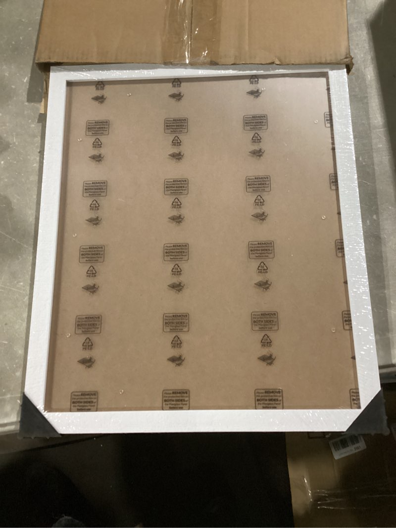 Condition photo showing Good Condition for 5x5 picture frame rustic white, distressed 5x5 picture frame, pic hanging poster frame, 5 by 5 gallery family portrait wall photo frame horizontal and vertical display for wall hanging/tabletop white 5x5in