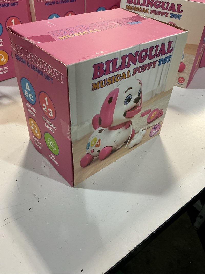 Condition photo showing New/Like New for puppy toy for 1 year old girl gift, musical baby toy 6-12-18 month, first birthday gifts for 1 year old girl boy, educational infant toys for 7 8 9 10-12 month pink